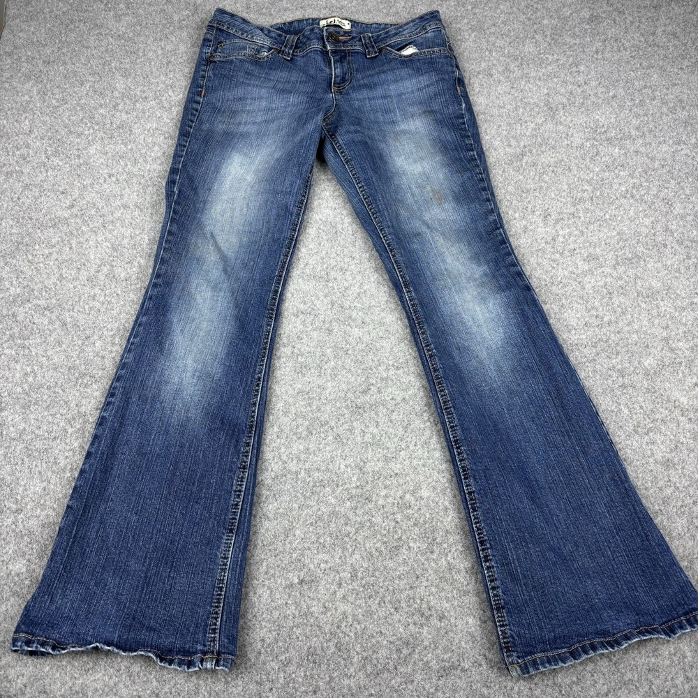Vintage Lei Ashley Trouble Flare Jeans Women's 33x33 Y2K Blue Denim Retro Casual